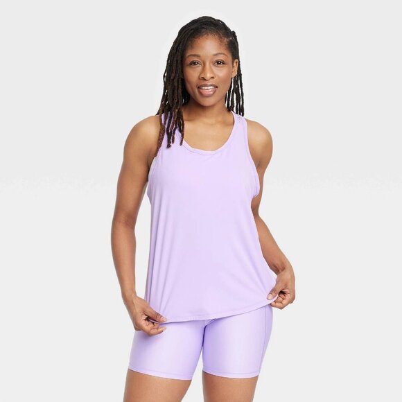 XS - Womens Sprint Free Racerback Tank Top - All In Motion - Purple - Picture 2 of 10